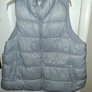 Old Navy Light Gray Puffer Vest
